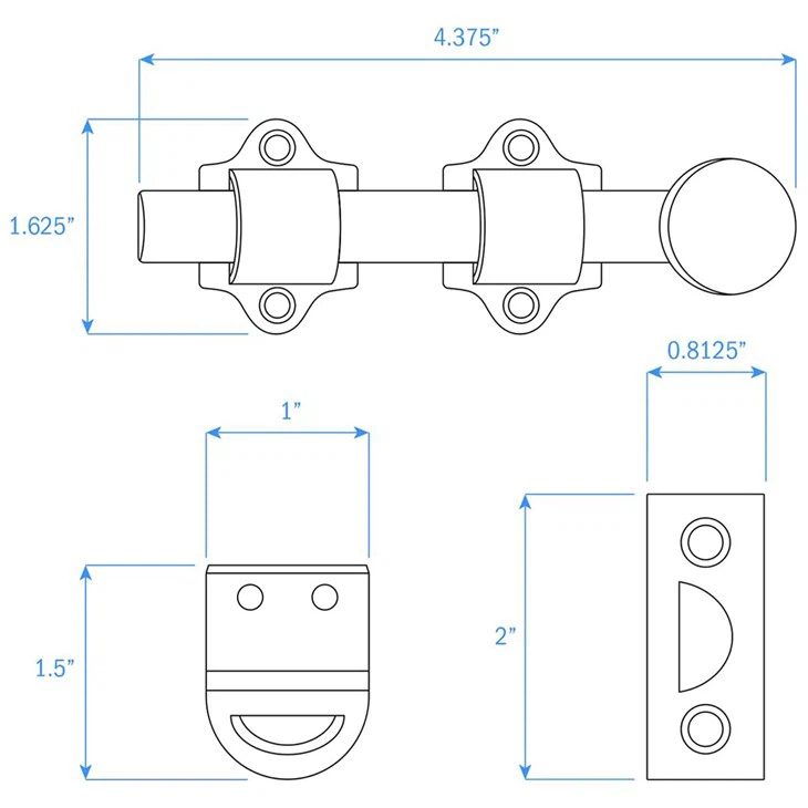 dutch door bolt-size